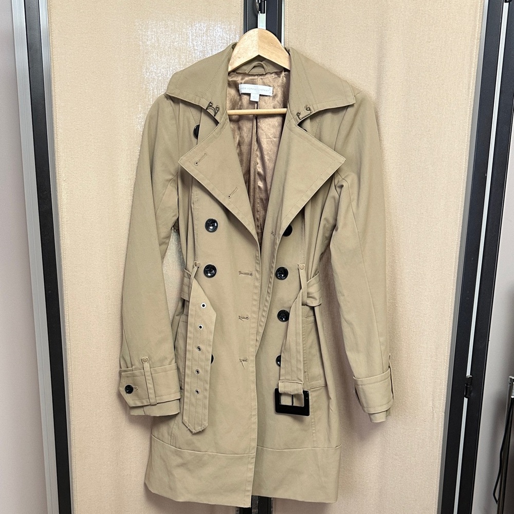 New York & Company Beige Trench Coat